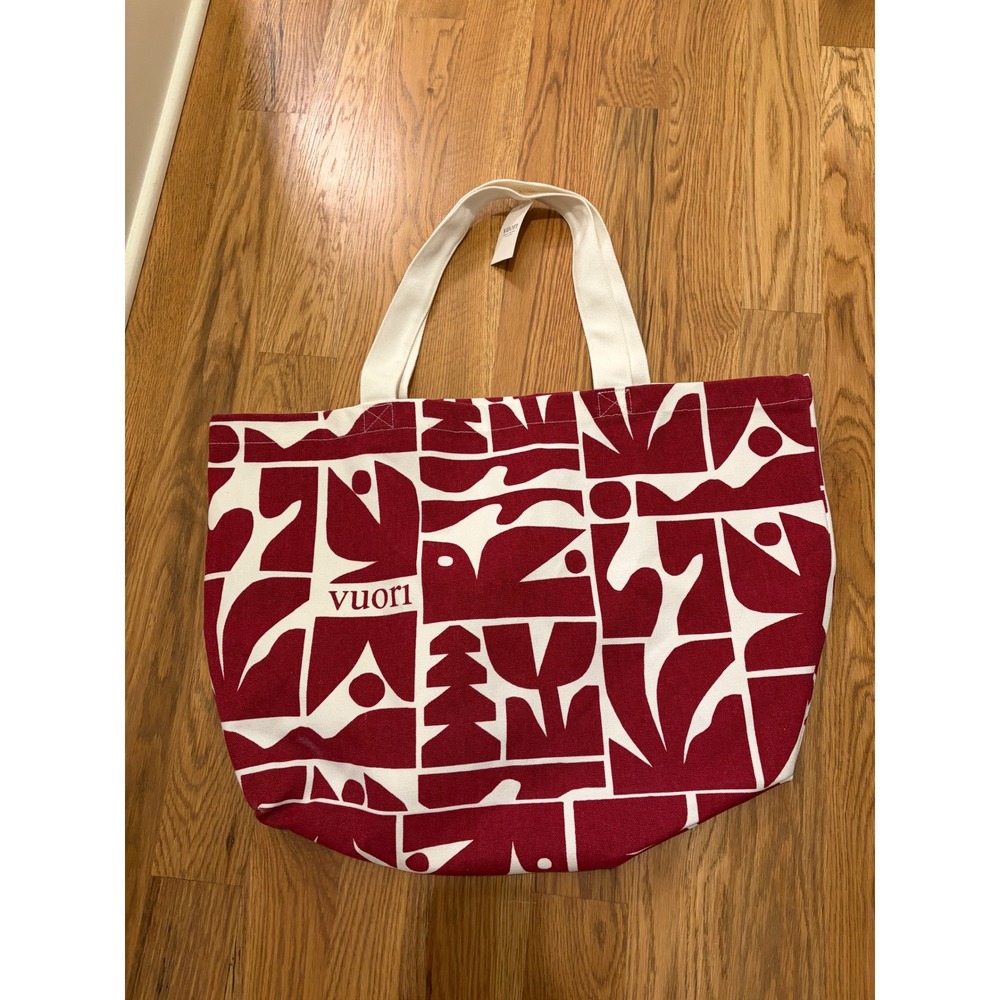 Vuori Holiday 25 Tote Bag Strawberry Cody Hudson Abstract Canvas V8187 NEW